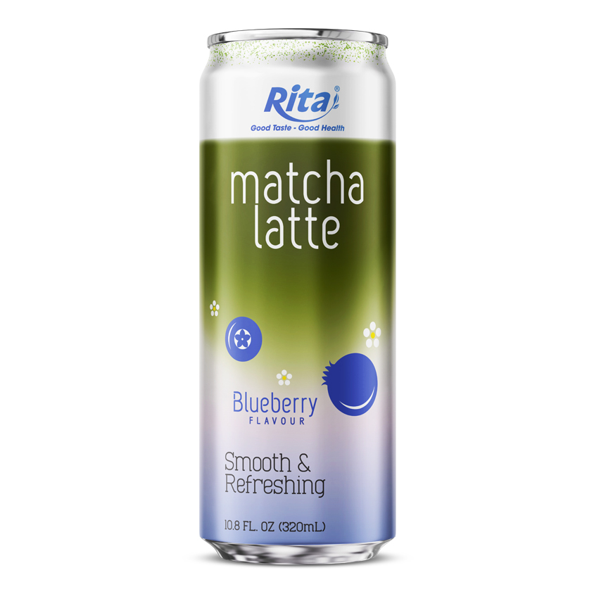 Rita Matcha Latte Blueberry 320ml Sleek Can Rita Matcha Latte Blueberry 320ml Sleek Can